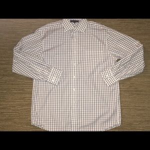 Tommy Hilfiger Mens LS Purple Plaid Button Front L